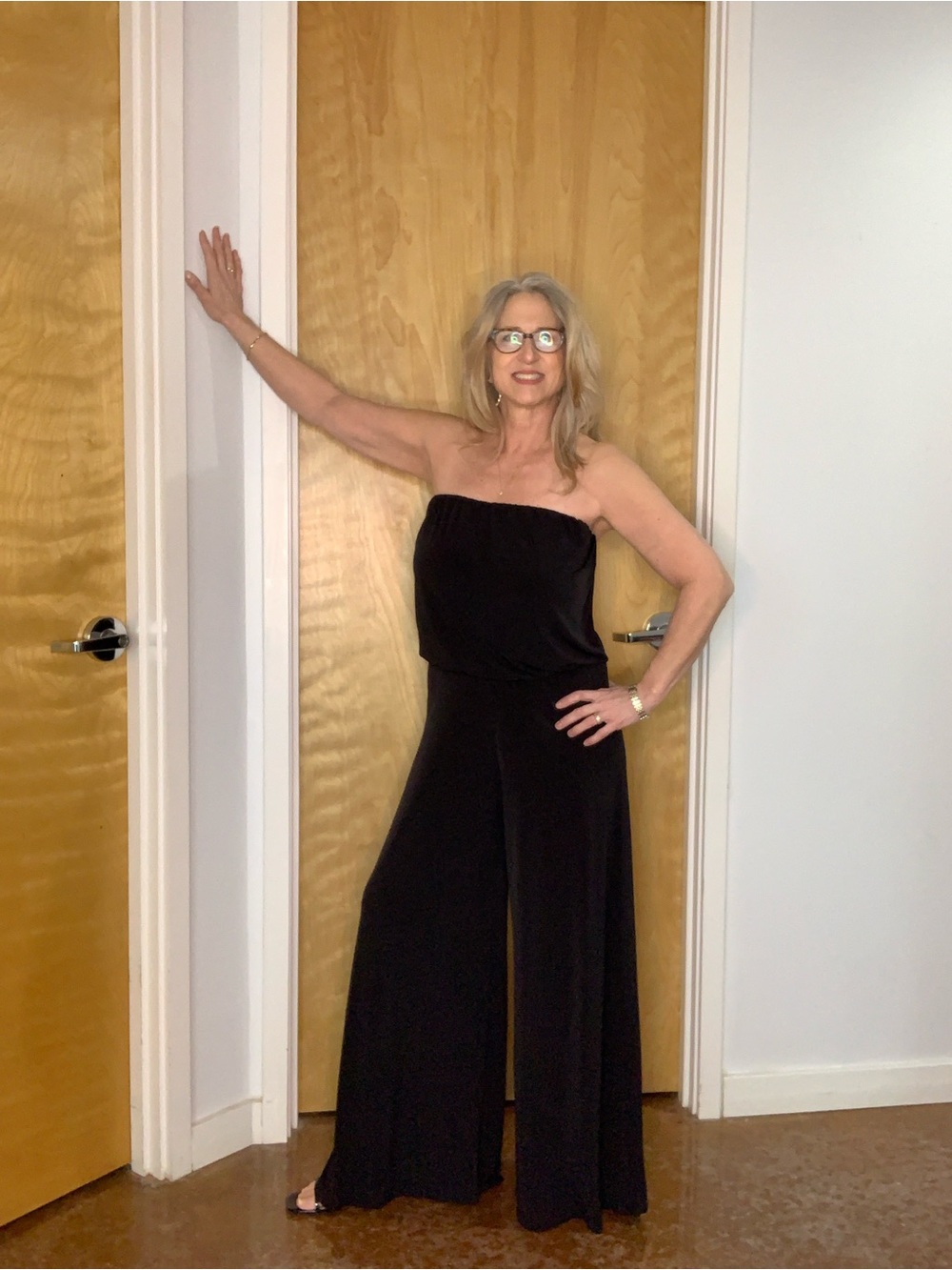 American Rag Black Strapless Jumpsuit size Medium